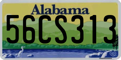 AL license plate 56CS313