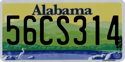 AL license plate 56CS314