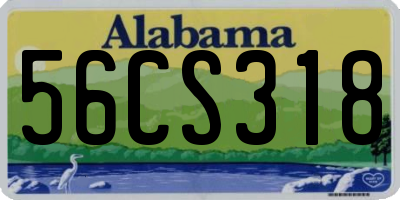 AL license plate 56CS318