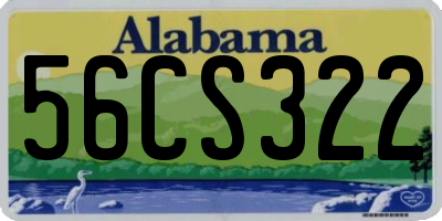 AL license plate 56CS322