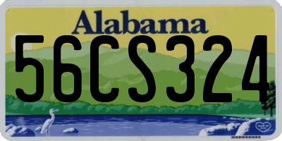 AL license plate 56CS324