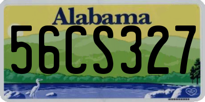 AL license plate 56CS327