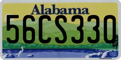AL license plate 56CS330