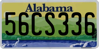 AL license plate 56CS336