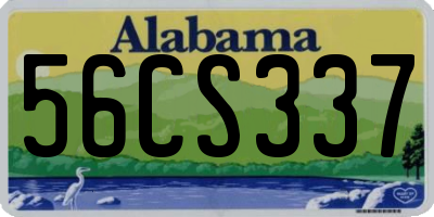 AL license plate 56CS337