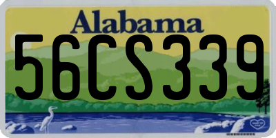 AL license plate 56CS339