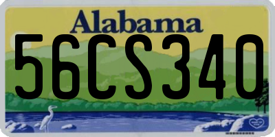 AL license plate 56CS340