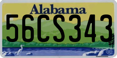 AL license plate 56CS343