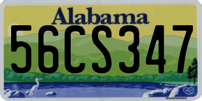AL license plate 56CS347