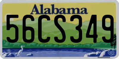 AL license plate 56CS349