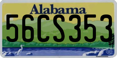 AL license plate 56CS353