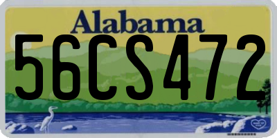 AL license plate 56CS472