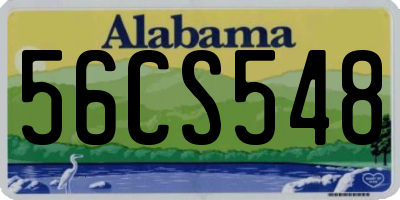AL license plate 56CS548