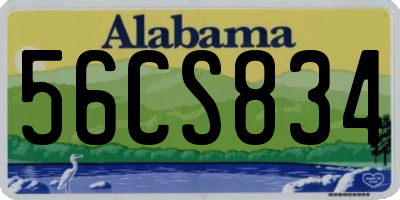 AL license plate 56CS834