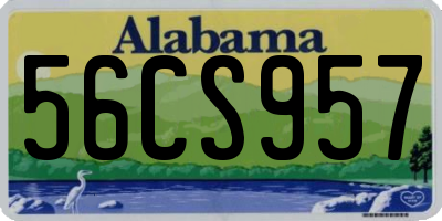 AL license plate 56CS957