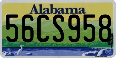 AL license plate 56CS958
