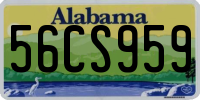 AL license plate 56CS959