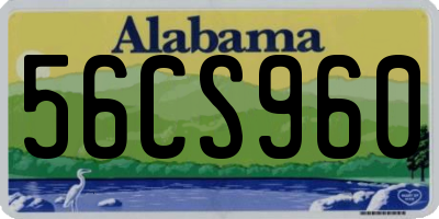 AL license plate 56CS960