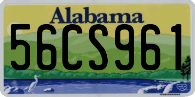 AL license plate 56CS961