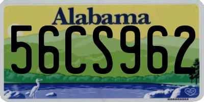 AL license plate 56CS962