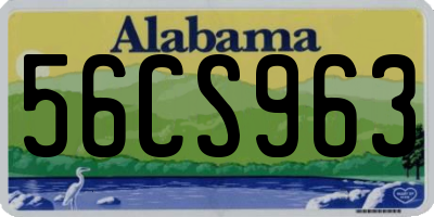 AL license plate 56CS963