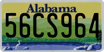 AL license plate 56CS964