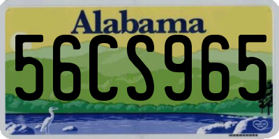 AL license plate 56CS965