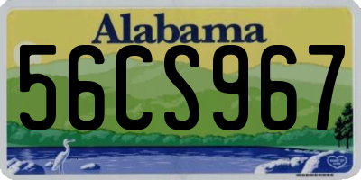 AL license plate 56CS967