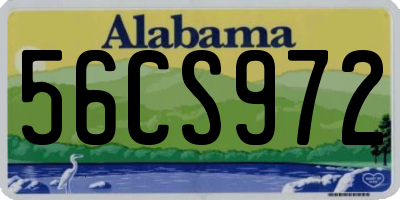 AL license plate 56CS972