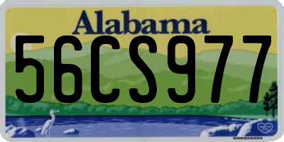AL license plate 56CS977