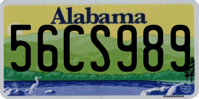 AL license plate 56CS989