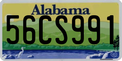 AL license plate 56CS991