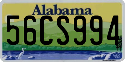 AL license plate 56CS994