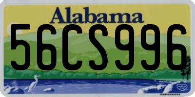 AL license plate 56CS996