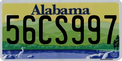 AL license plate 56CS997