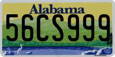 AL license plate 56CS999