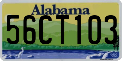 AL license plate 56CT103