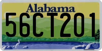 AL license plate 56CT201