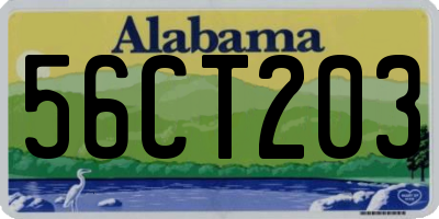 AL license plate 56CT203