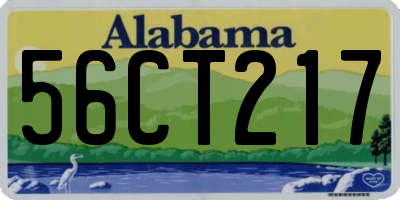 AL license plate 56CT217