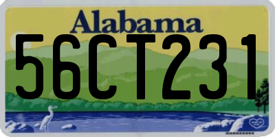 AL license plate 56CT231