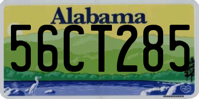 AL license plate 56CT285