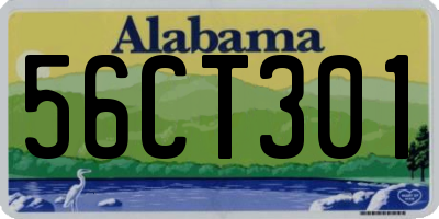 AL license plate 56CT301