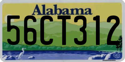 AL license plate 56CT312