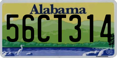AL license plate 56CT314