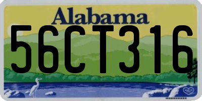 AL license plate 56CT316