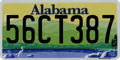 AL license plate 56CT387