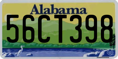 AL license plate 56CT398