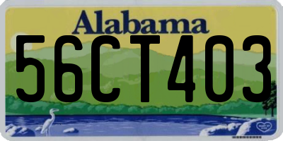 AL license plate 56CT403