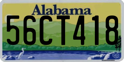 AL license plate 56CT418